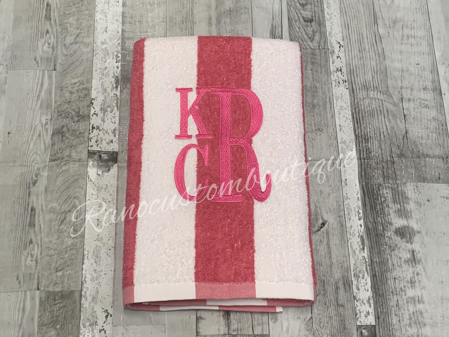 Personalised Monogrammed Beach Towel, Embroidered Gym Towel, Custom Monogram Towels, Beach Towels, Elegant Pool Towel, Gift Beach Towels