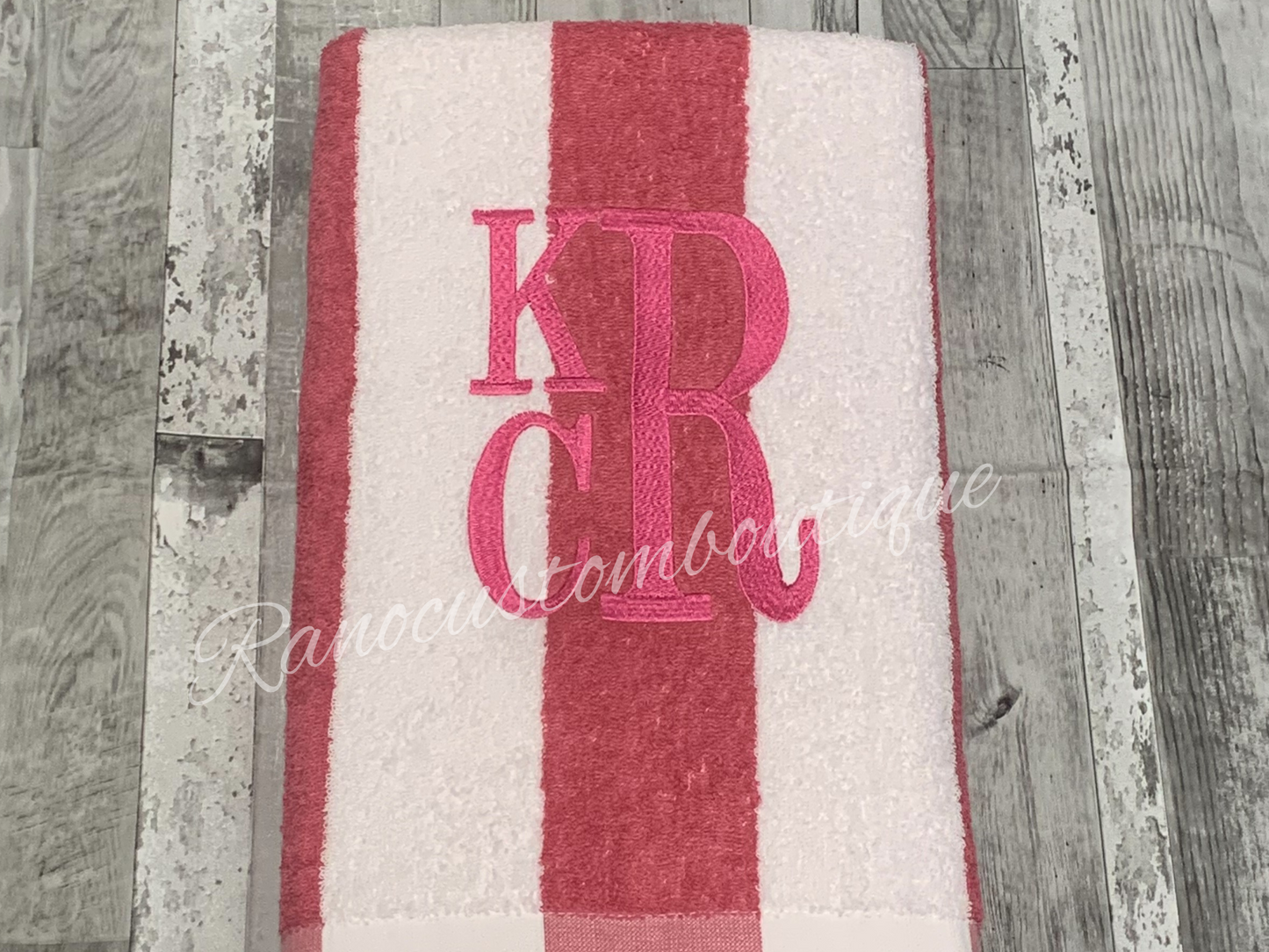 Personalised Monogrammed Beach Towel, Embroidered Gym Towel, Custom Monogram Towels, Beach Towels, Elegant Pool Towel, Gift Beach Towels