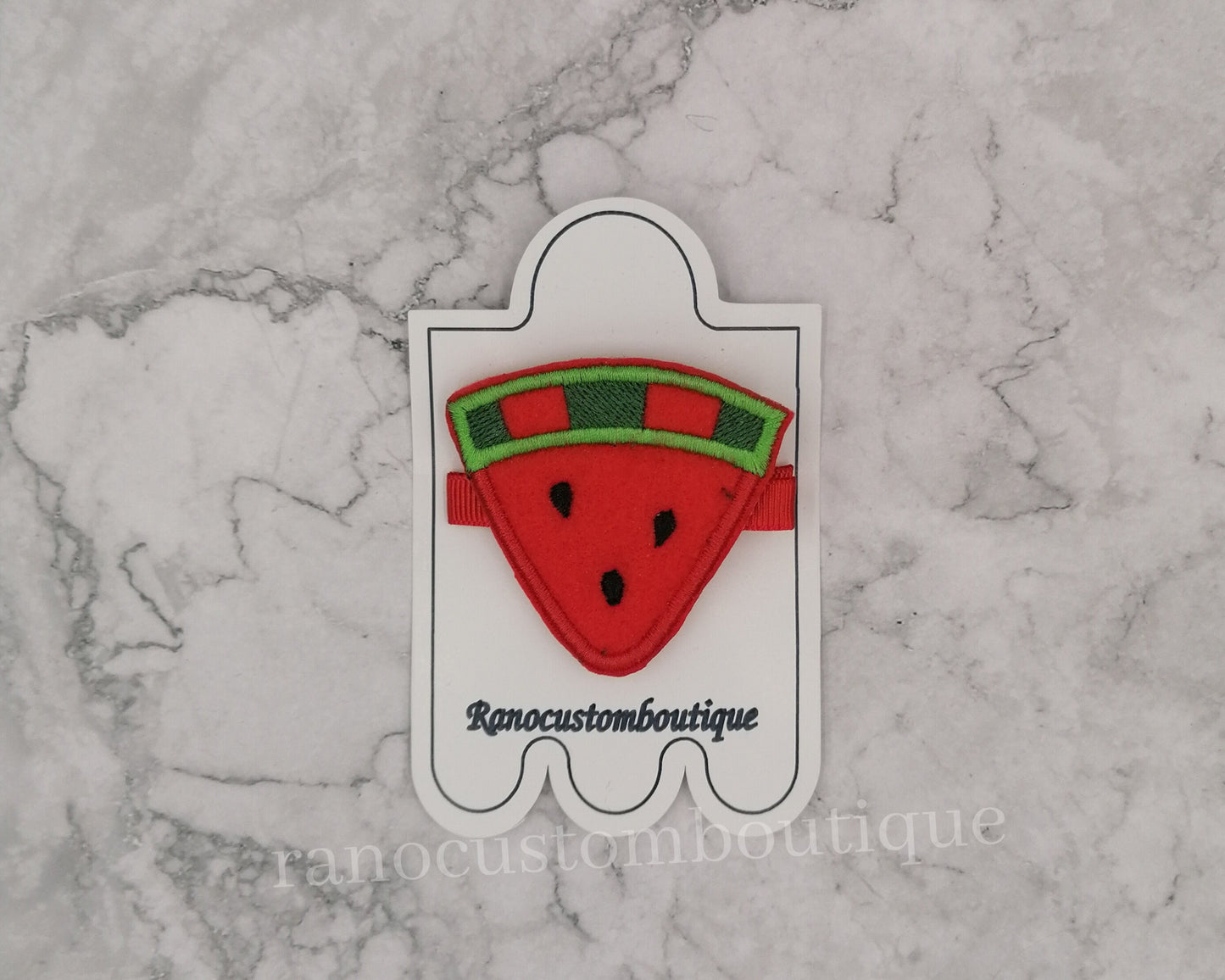 Embroidered Felt Hair Clip, Watermelon Design, Fruit Hair Clip, Children's Hair Clip, Children's Accessories, Hair Accessories