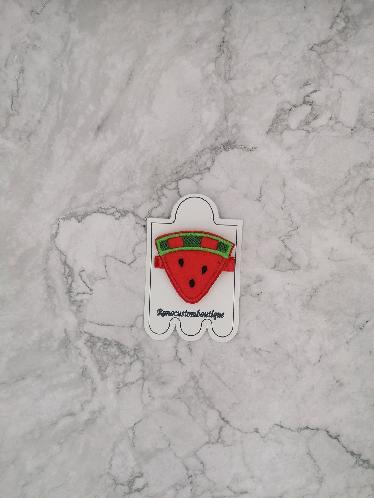 Embroidered Felt Hair Clip, Watermelon Design, Fruit Hair Clip, Children's Hair Clip, Children's Accessories, Hair Accessories