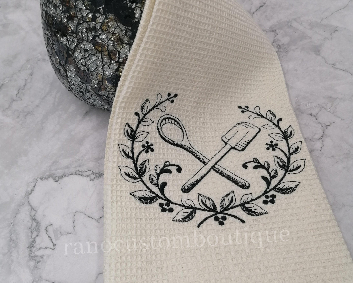 Embroidered Tea Towel, Cotton Tea Towel, Kitchen Accessories. Dish Towel, Cloth Tea-Towels
