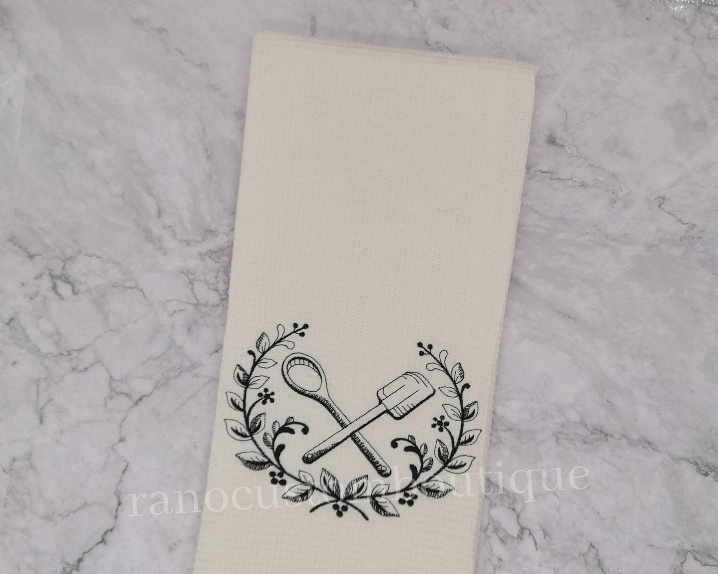 Embroidered Tea Towel, Cotton Tea Towel, Kitchen Accessories. Dish Towel, Cloth Tea-Towels