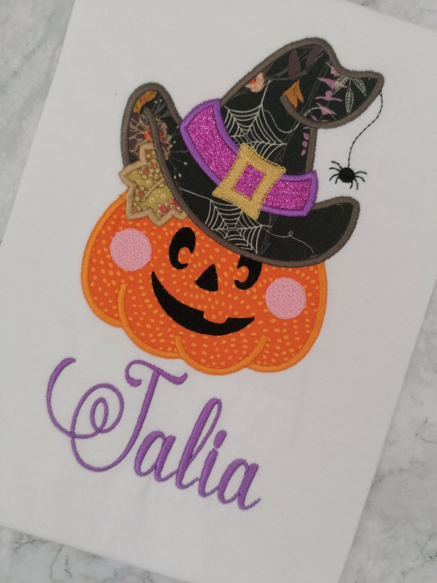 Halloween Pumpkin Girls Shirt, Embroidered Pumpkin Shirt, Pumpkin Embroidered Shirt, Personalisedd Name T-Shirt, Girls Halloween Shirts.