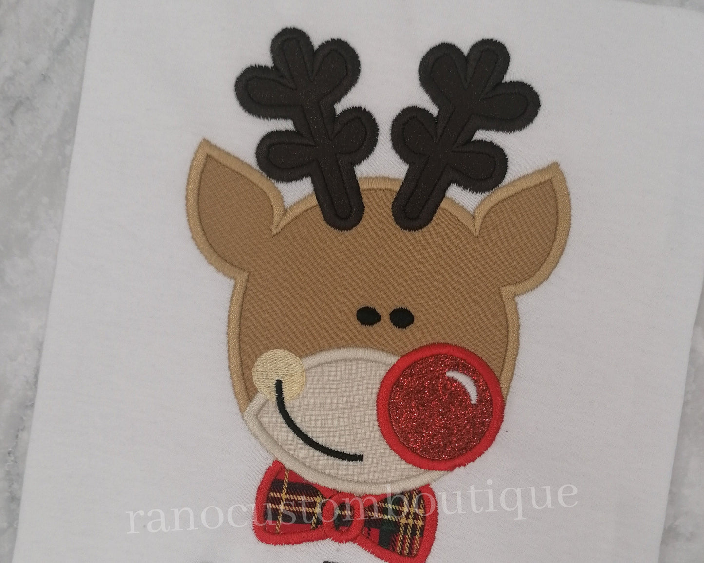 Personalized Embroidered Boys Bodysuit, Festive T-Shirts, Rudolph Custom Name Bodysuit, Custom Shirts,Christmas t-shirt