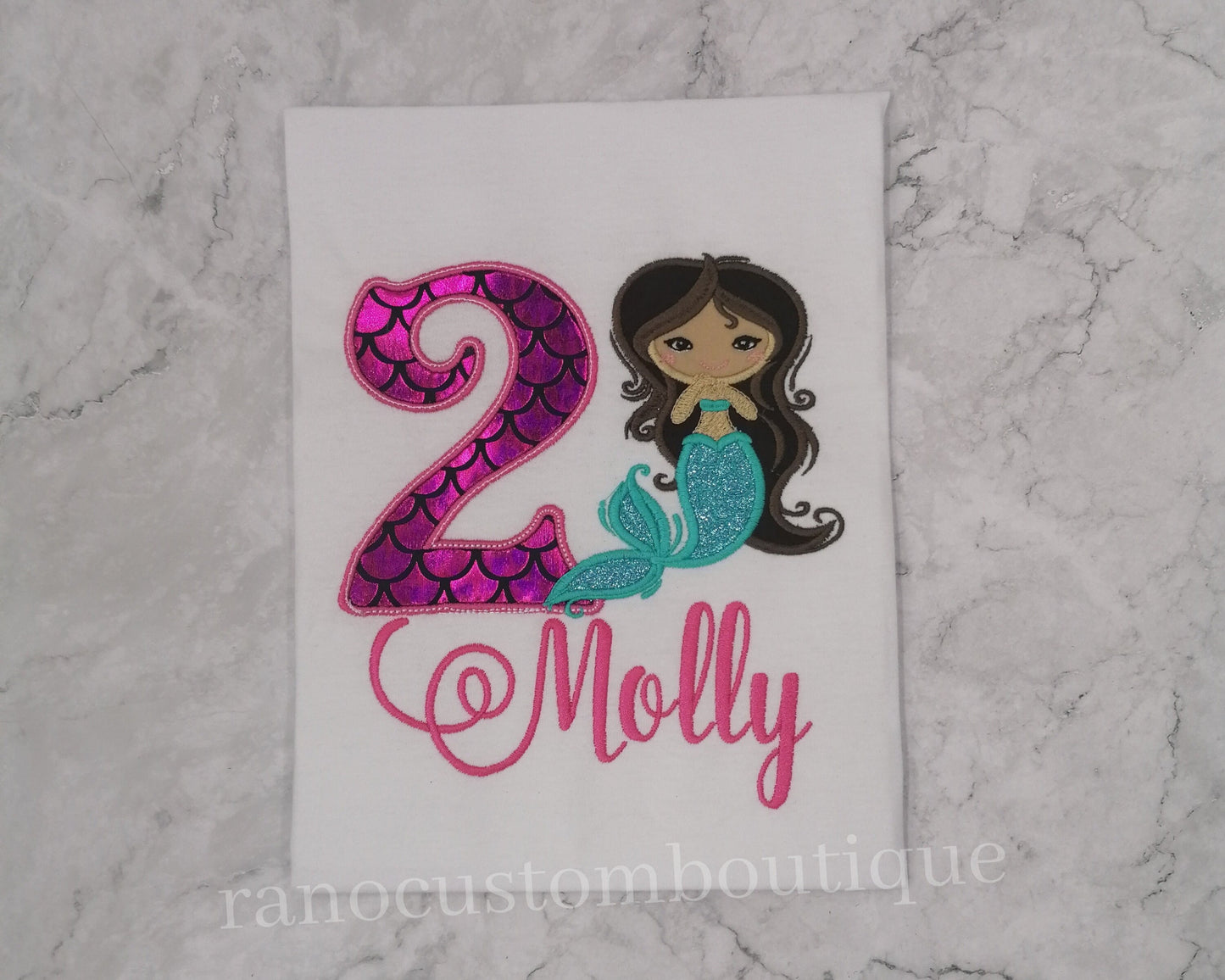 Undersea Mermaid Birthday Shirt, Mermaid Personalised Girls T-Shirt, Mermaid Birthday Shirt, Custom Girl Shirt Mermaid Party Shirt