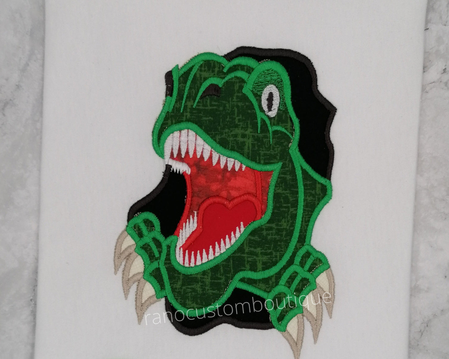 Personalized Children T-Shirt, Embroidered Dinosaur Design, Embroidered Kids Birthday T-Shirt Design, Embroidered Dinosaur Children's Gift