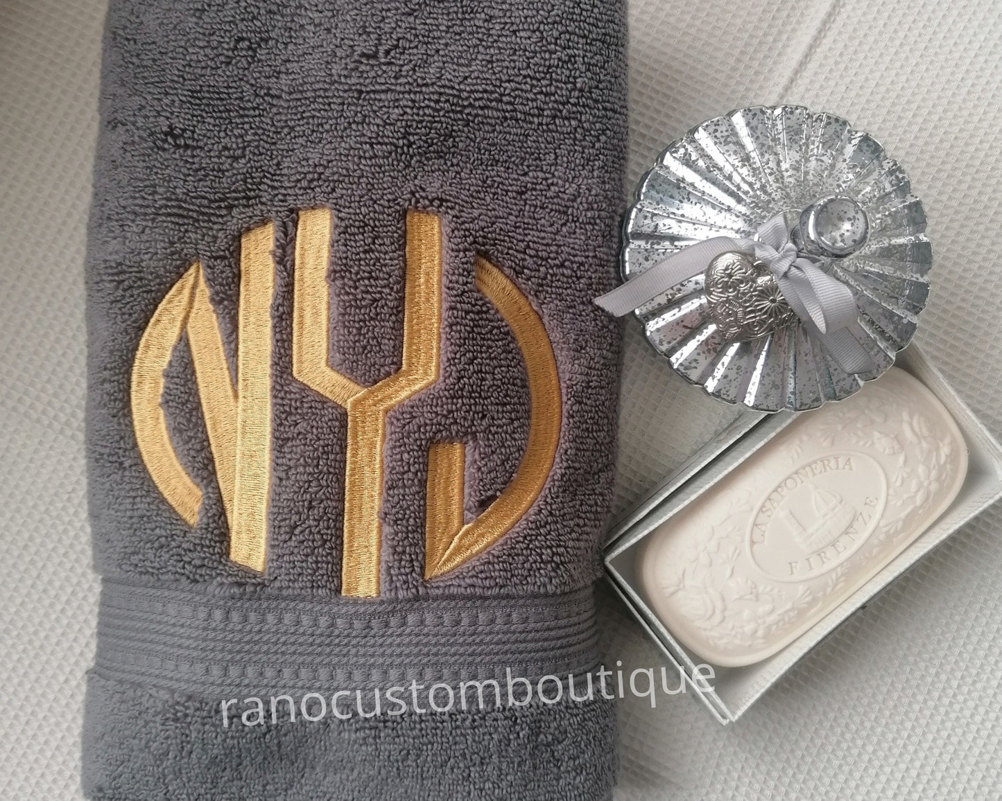 Personalised Embroidered Towel, Custom Towel, Monogram Towel, Embroidered Monogram Towel, Personalized Towel