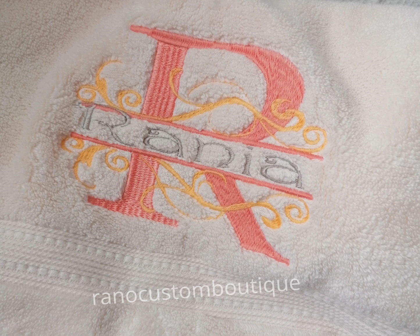 Personalized Embroidered Towel, Monogram Towel, Embroidered Monogram Towel, Personalized Towel
