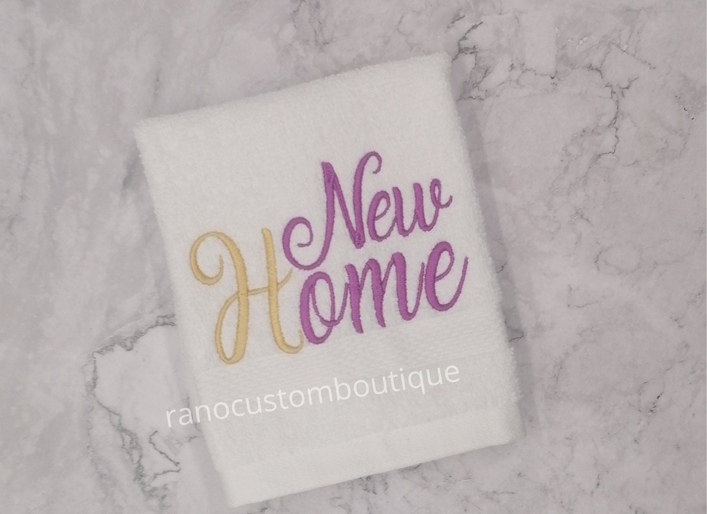 Personalized Embroidered Face Cloth/Hand Towel/Bath towel, Embroidered New Home Design, Home Decor Gift Towels