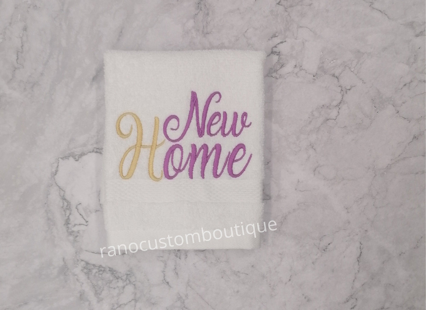 Personalized Embroidered Face Cloth/Hand Towel/Bath towel, Embroidered New Home Design, Home Decor Gift Towels