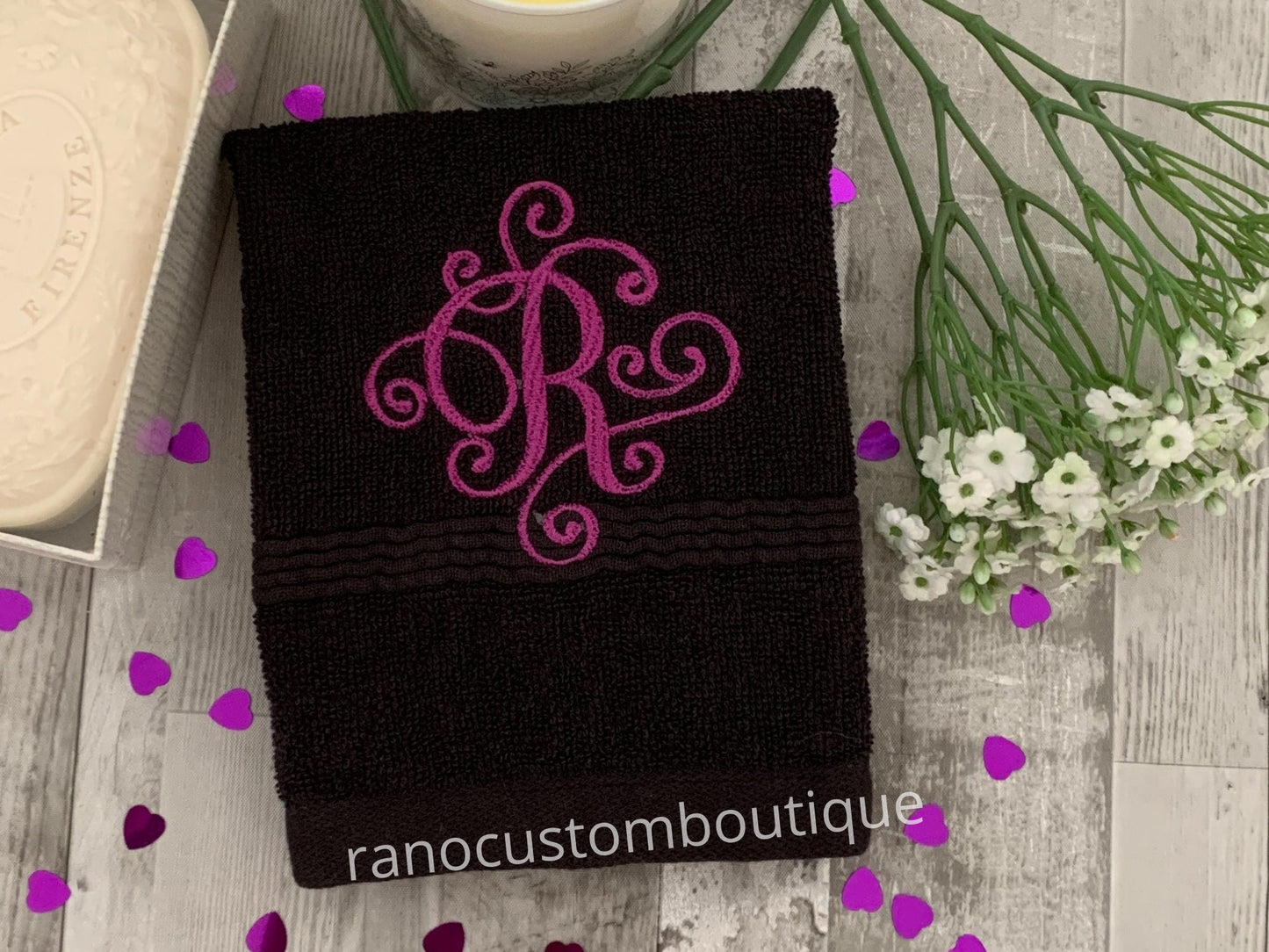 Personalized Embroidered Face Cloth, Monogrammed Towels, Embroidered Face towel, Wedding Gifts