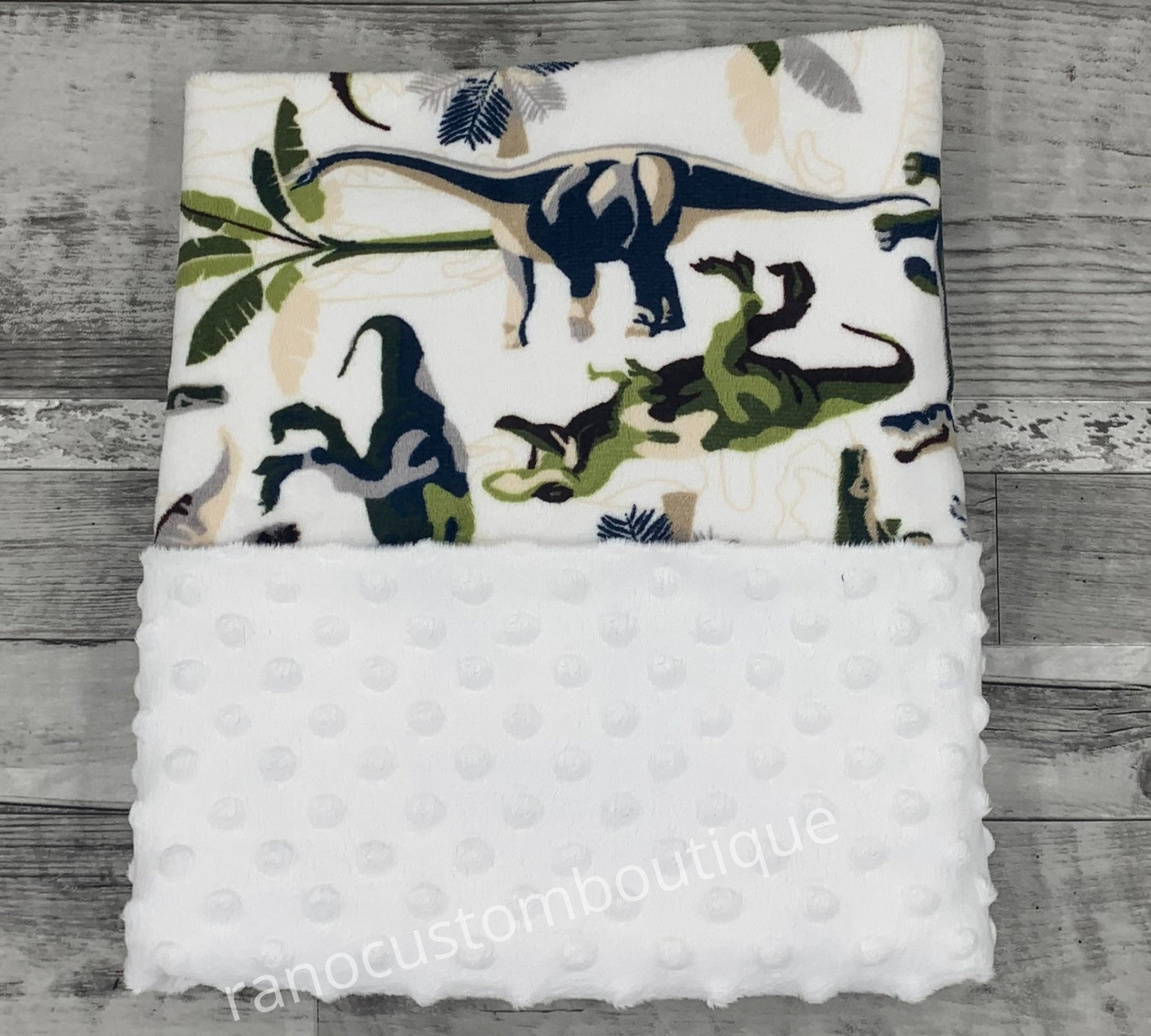 Dinosaur Lovey Blanket, Personalised Baby Lovey, Custom Boys Lovey, Plush Cuddly Lovey Blanket