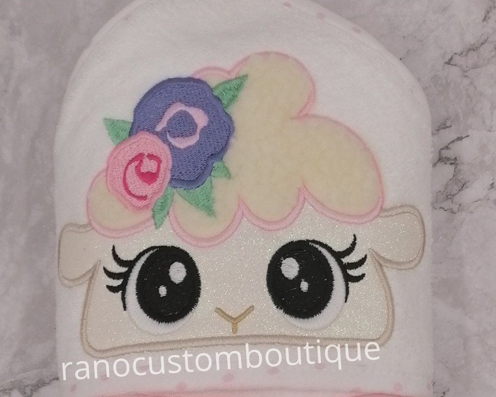 Personalized Hooded Baby Girl Towel, Newborn Gift Design, Embroidered Hooded Children's Towels, Birthday And Baby Shower Gift