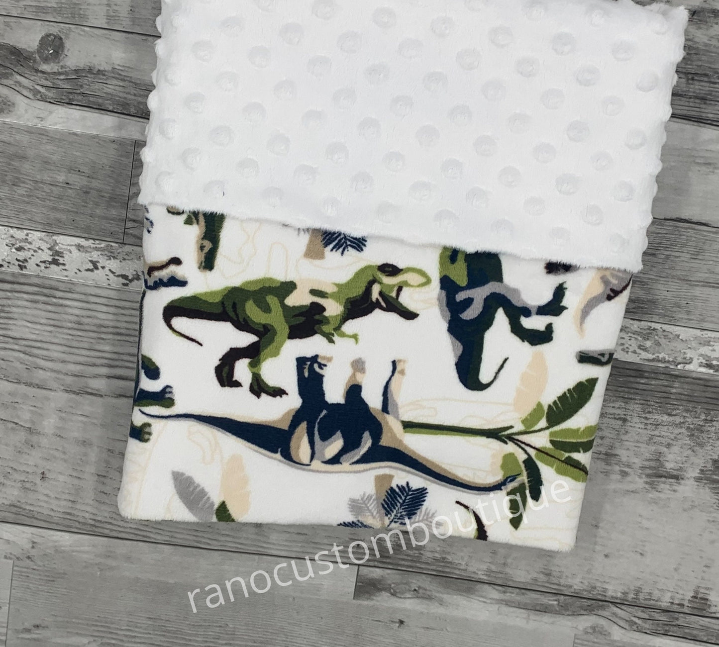 Dinosaur Lovey Blanket, Personalised Baby Lovey, Custom Boys Lovey, Plush Cuddly Lovey Blanket