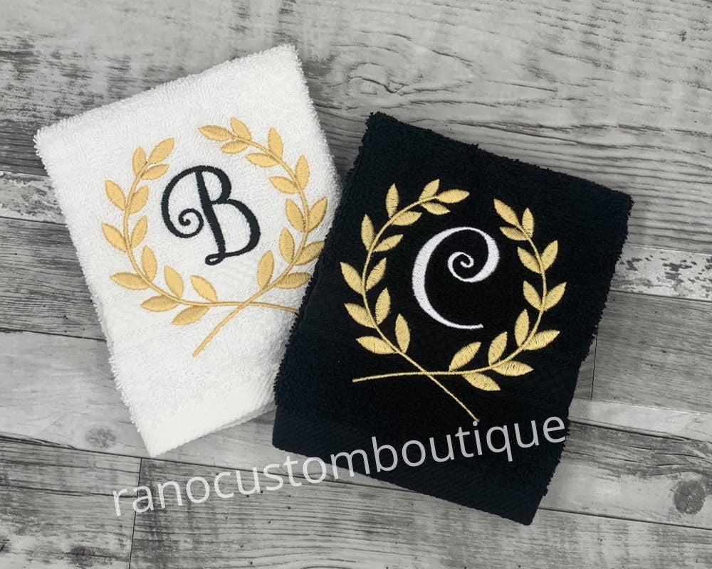 Personalised Embroidered Face Towel,Custom Monogram Towel, Monogram Font, Luxury Monogram Towel Gift,Monogram Wedding Gift