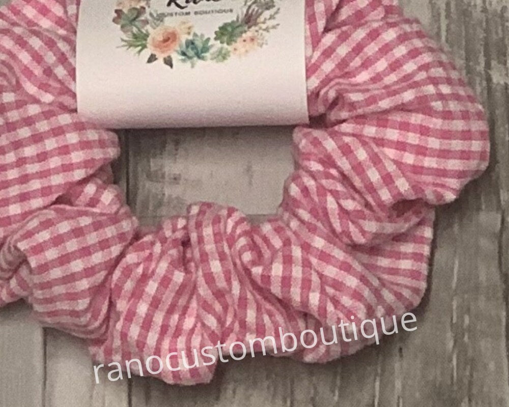 Girls Satin Scrunchie, Pink Scrunchie, Grey butterfly Scrunchie, Hair Accessory,Hair Tie, Birthday Gift For Girls