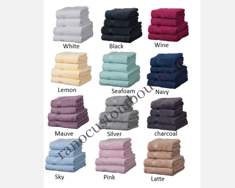 Personalised Embroidered Towel, Custom Towel, Adorn Monogram design, Embroidered Monogram Towel, Personalized Towel