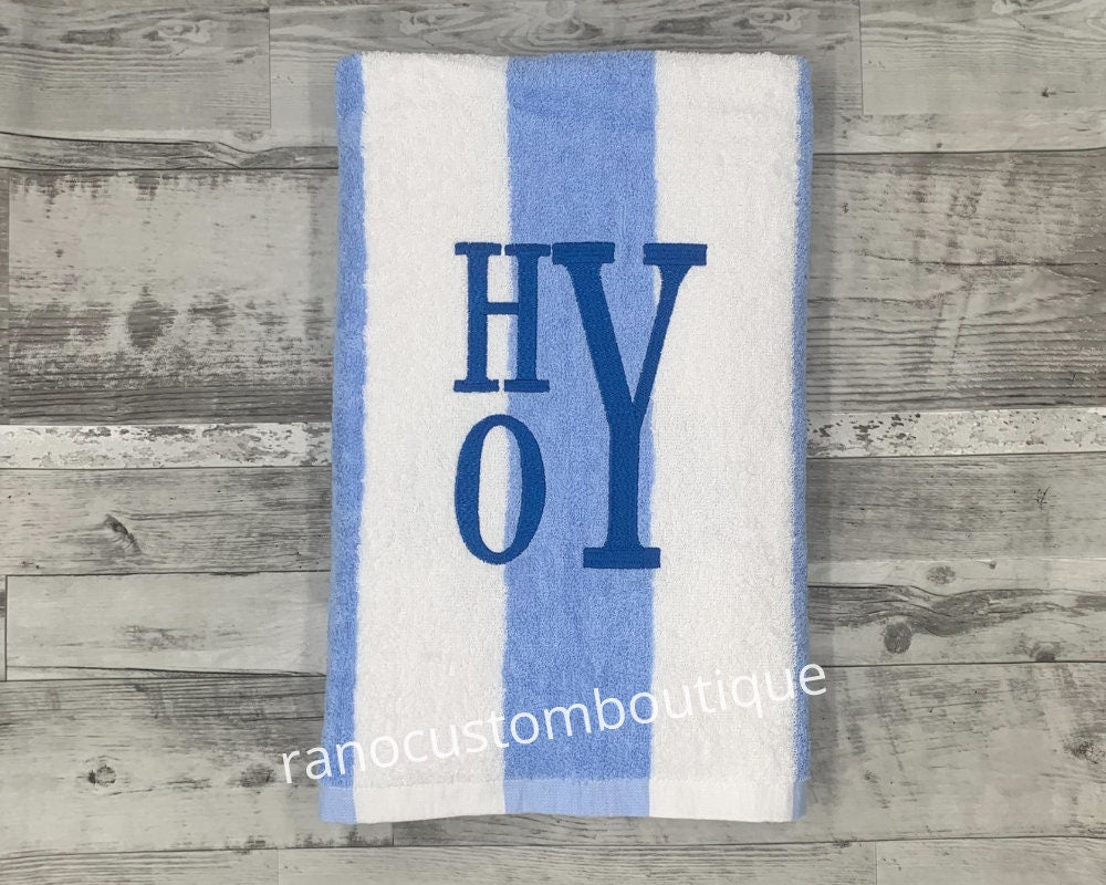 Personalised Monogrammed Beach Towel, Embroidered Gym Towel, Custom Monogram Towels, Beach Towels, Elegant Pool Towel, Gift Beach Towels