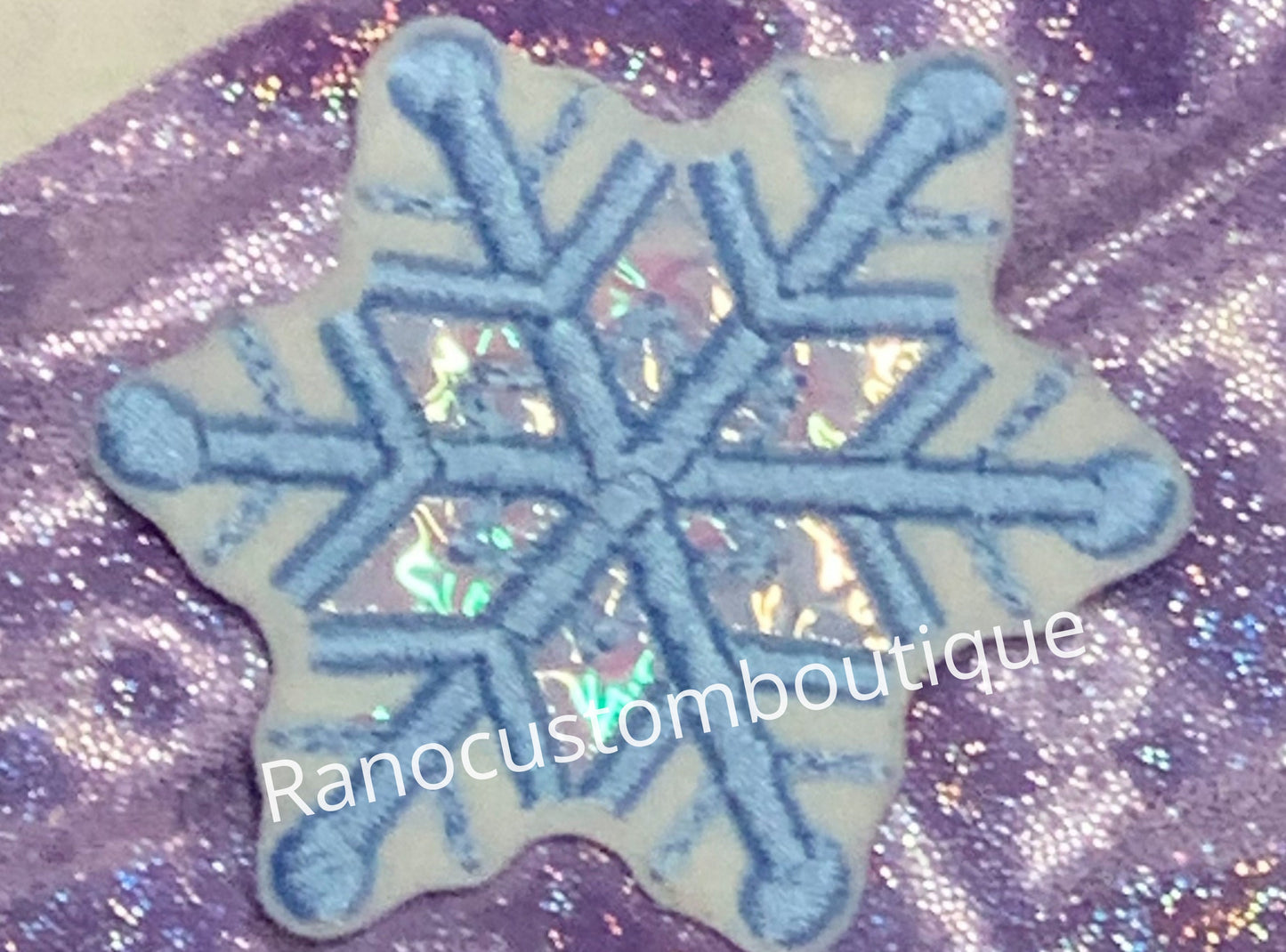 Embroidered Snowflake Patch, Iron On Patch, Snowflake Patch, Embroidery Applique Patch, Backpack Patch, Jackets, Bags Patch