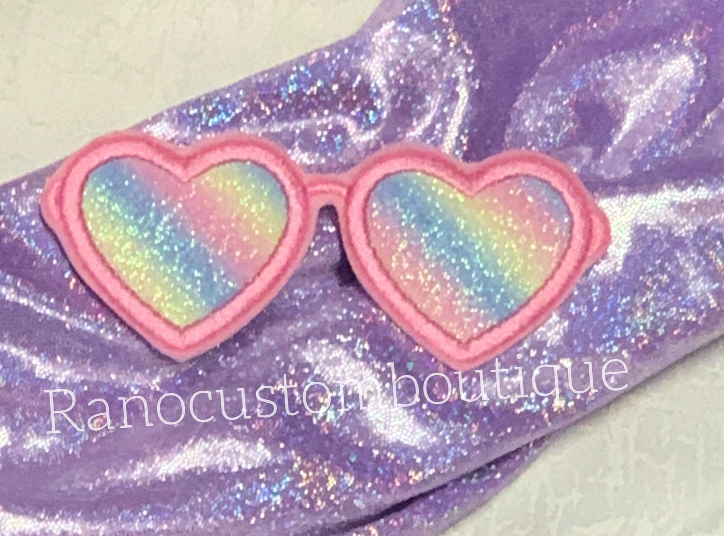 Rainbow Glasses Iron On Patch, Embroidery Rainbow Glasses Patch, Backpack Patch, Jackets, Bags Patch