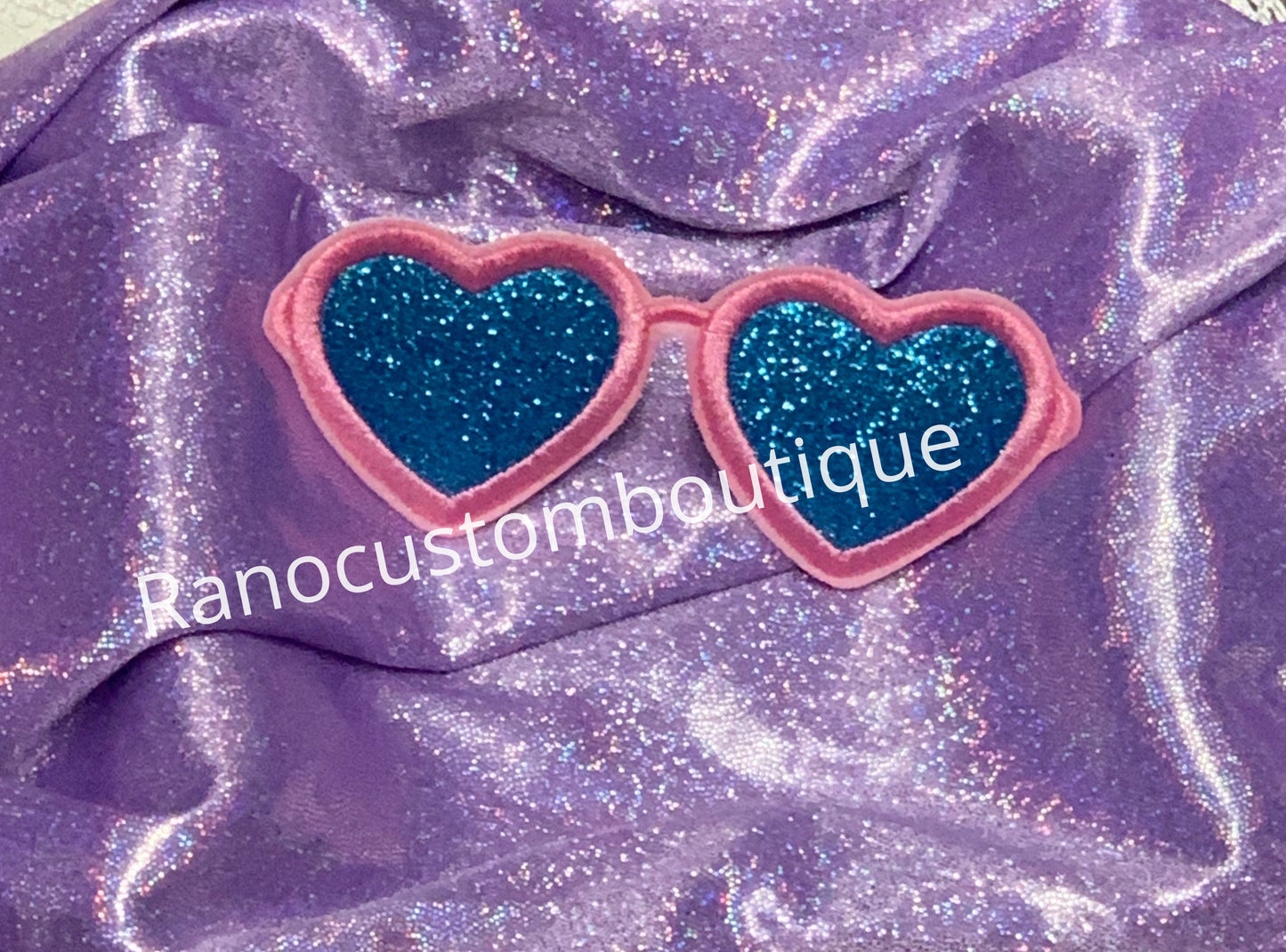 Blue Glasses Iron On Patch, Embroidery Blue Glasses Patch, Backpack Patch, Jackets, Bags Patch
