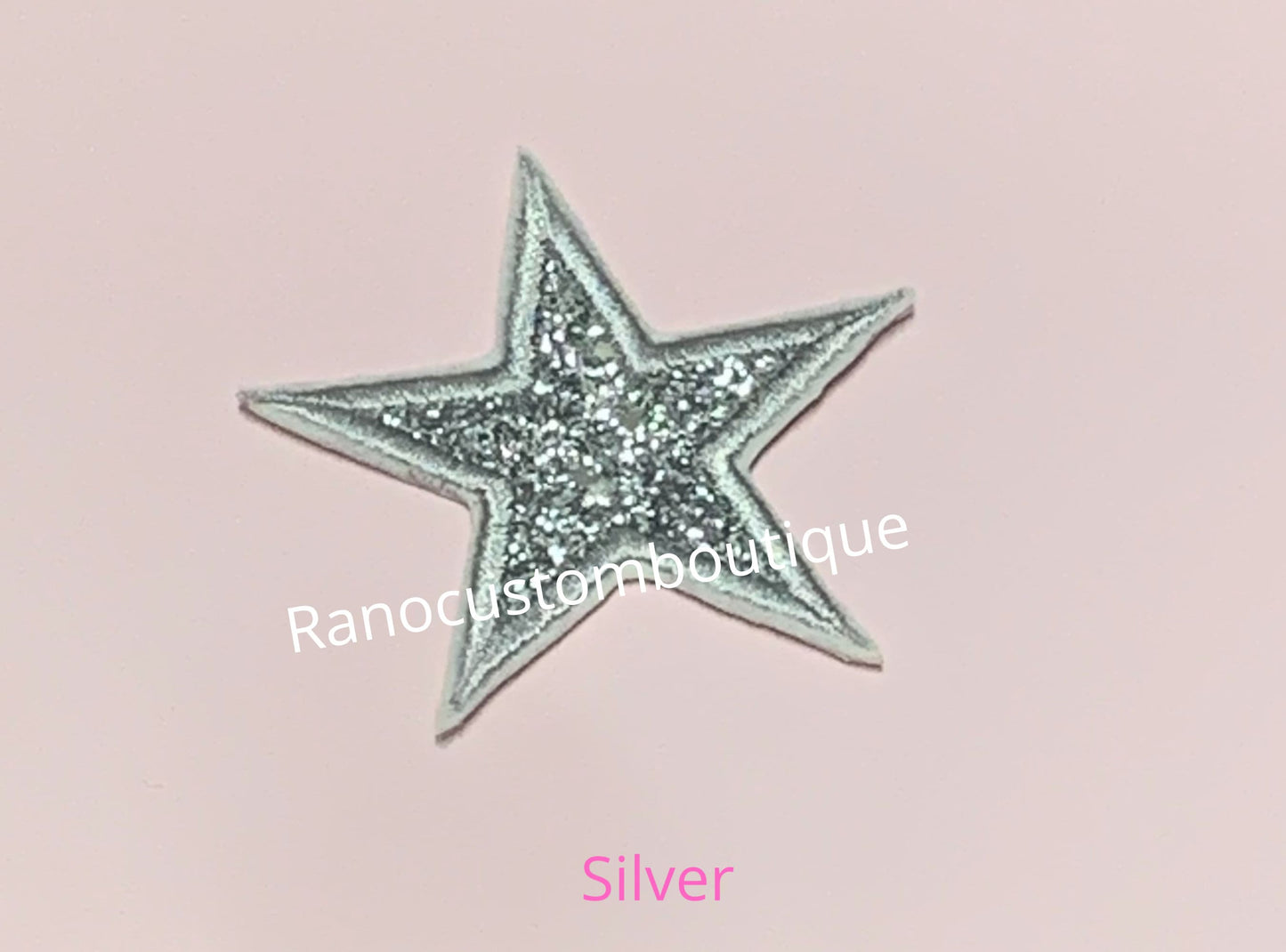 Embroidered Star Patch, Iron On Patch, Glitter Star Patch, Embroidery Applique Patch, Backpack Patch, Jackets, Bags Patch