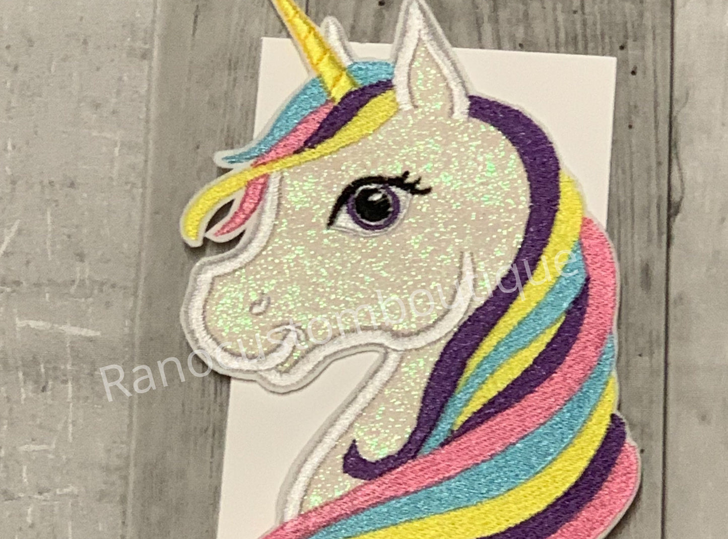 Embroidered Unicorn Patch, Rainbow Unicorn Iron On Patch, Glitter Unicorn Girl Patch, Backpack Patch, Jackets, Bags Patch.