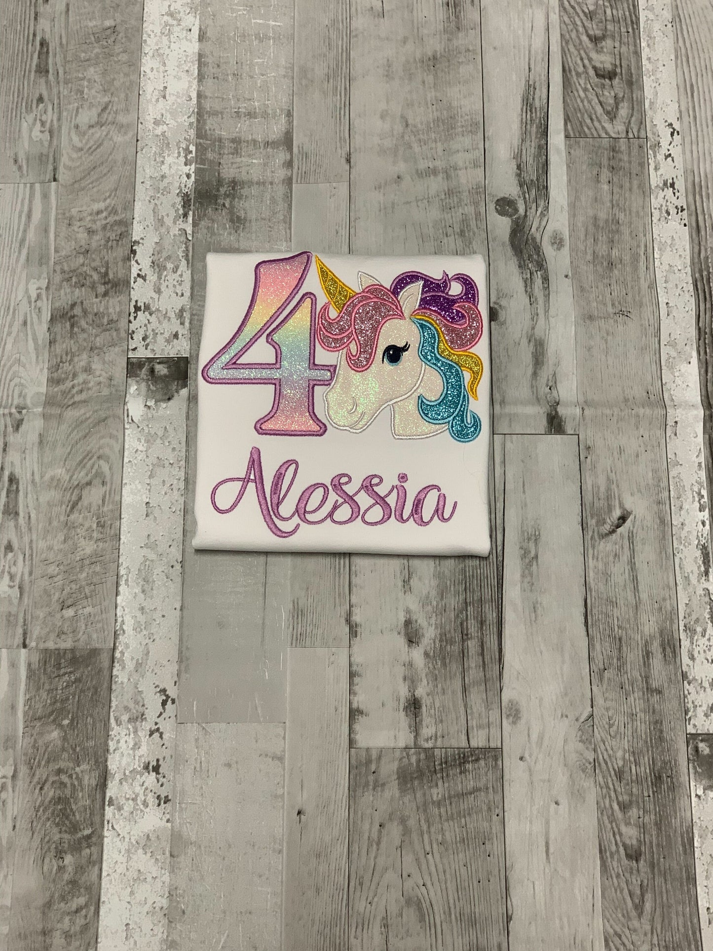 Personalised Pastel Rainbow Unicorn Birthday Tutu outfit, Embroidered Pastel Unicorn Lavender T-shirt, Custom Glitter Unicorn Tutu