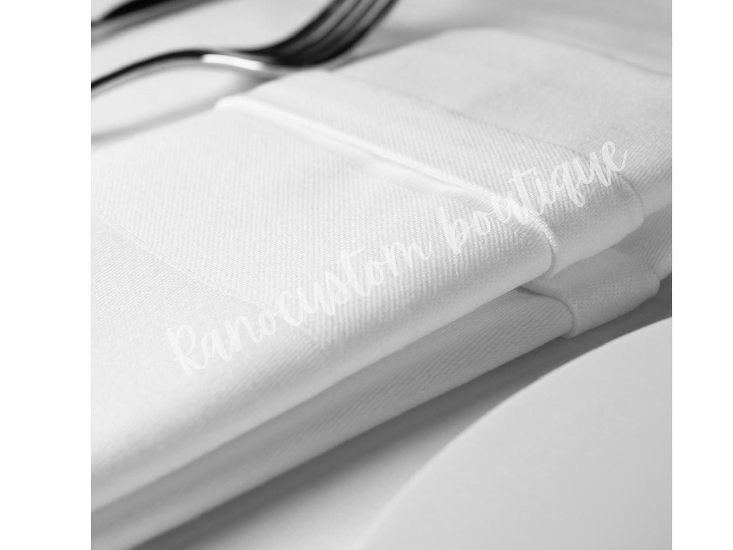Elegant Bespoke Embroidered Napkin, Dinner Cotton Napkin, Custom Cotton Embroidered Napkin, Personalised Luxury Napkin