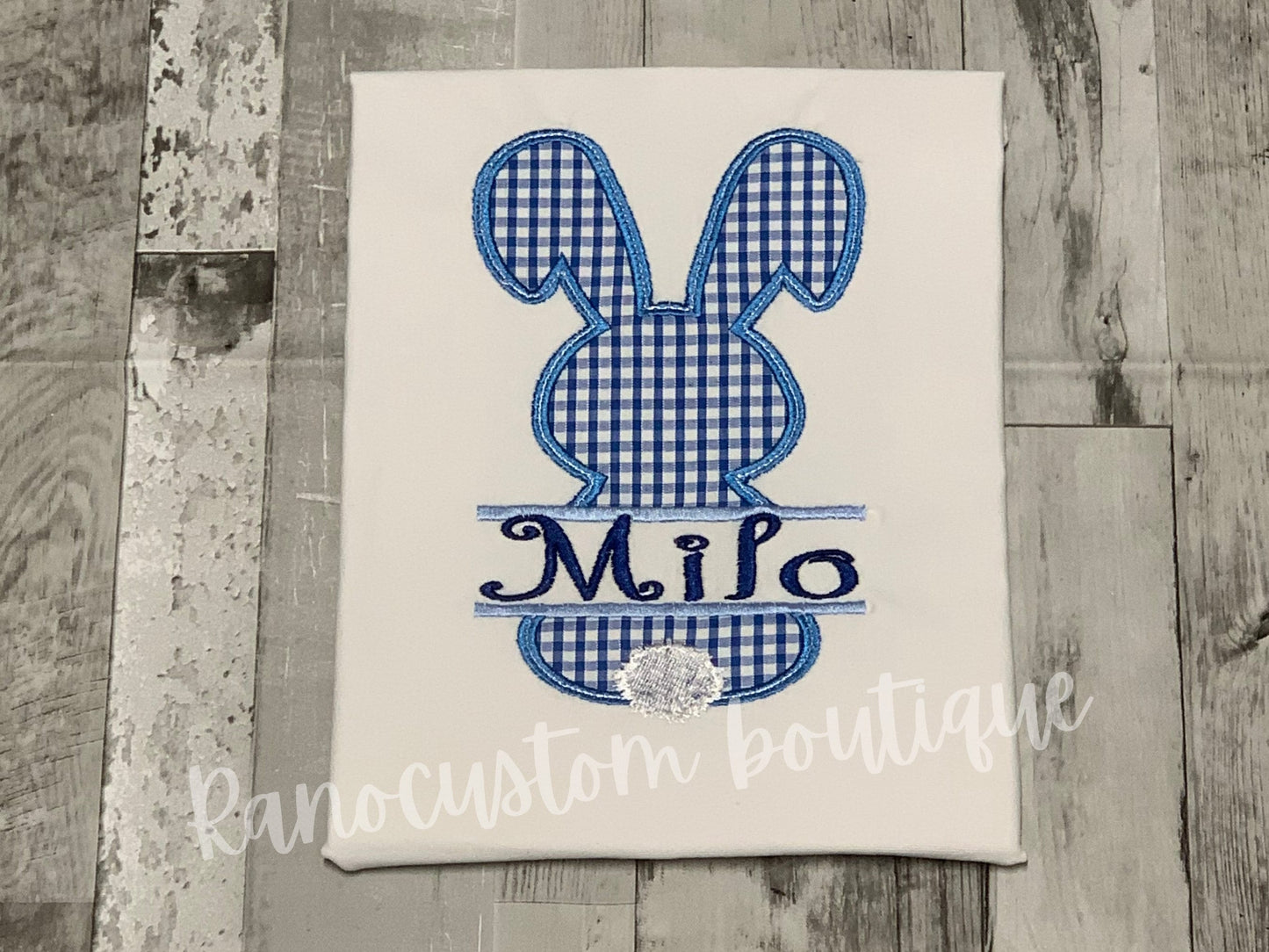 Easter Bunny Embroidered Shirt, Embroidered Easter Design, Personalised Children's Clothing, Custom Name Shirts