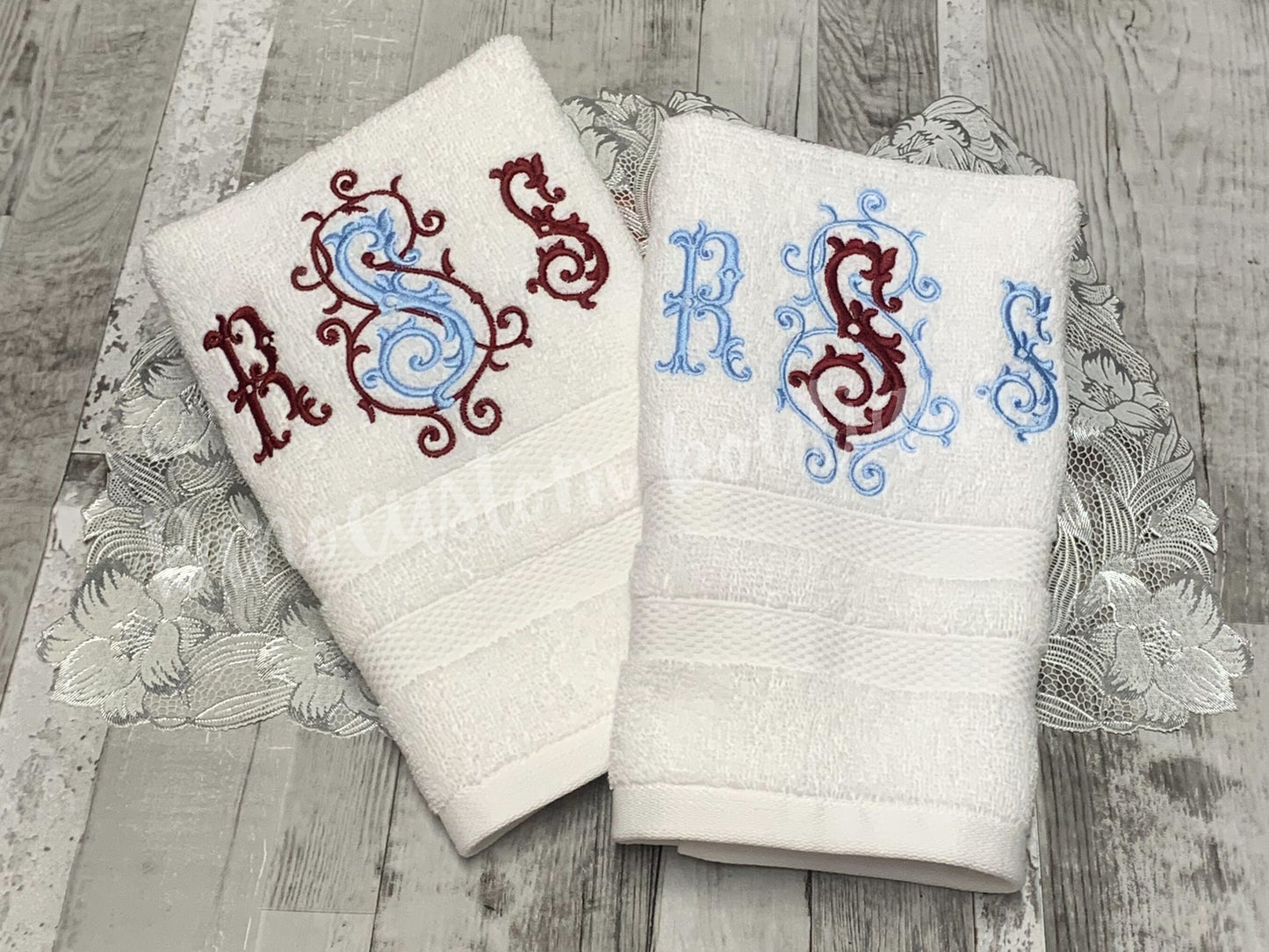 Personalised luxury Wedding Anniversary Towel Set, Embroidered Anniversary Gift Set, Couple Gifts, Hand Towels, Wedding Gift