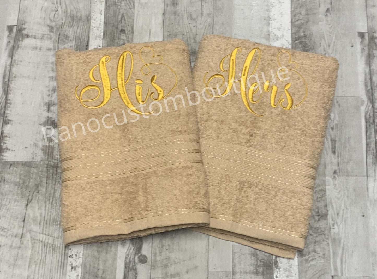 Personalised luxury Wedding Towel Set, Embroidered Engagement Gift Set, His And Hers Couple Gifts, Anniversary Gift Towels