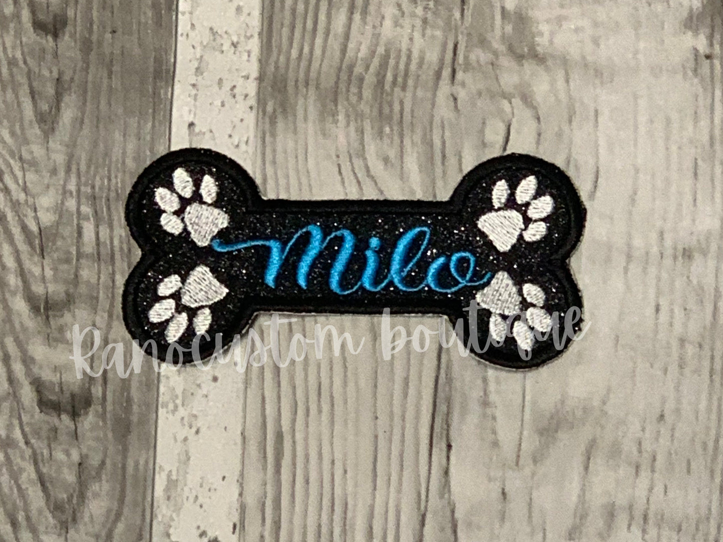 Custom Dog Name Patch, Embroidered Dog Patch, Personalised Pet Name Dog, Iron on Pet Name Patch, Dog Accessories