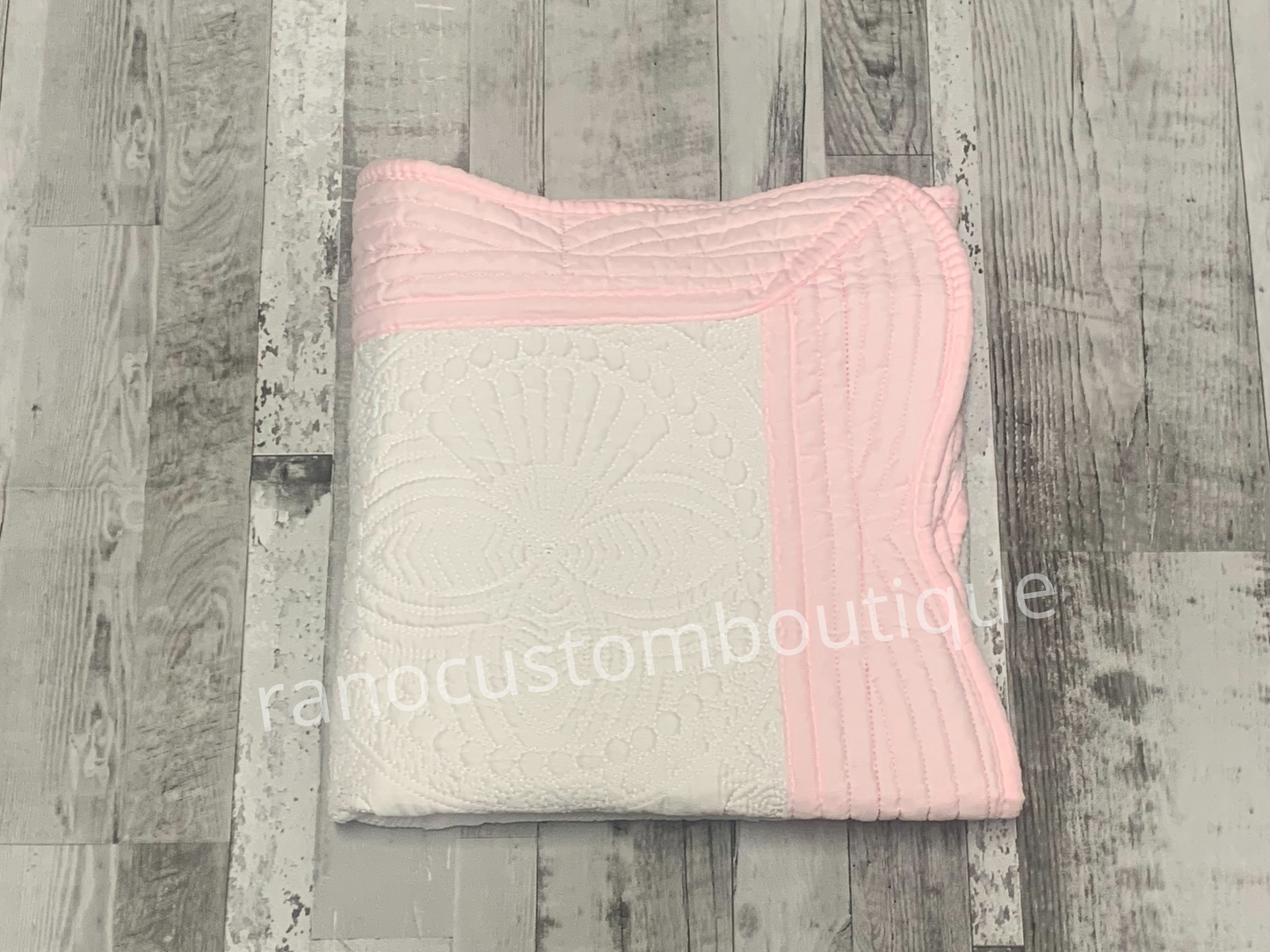 Personalised Baby Girl Elephant Heirloom Blanket, Baby Blanket, Custom Embroidered Girl's Blanket, Baby Shower Gift