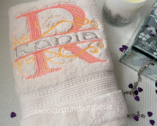 Personalized Embroidered Towel, Monogram Towel, Embroidered Monogram Towel, Personalized Towel