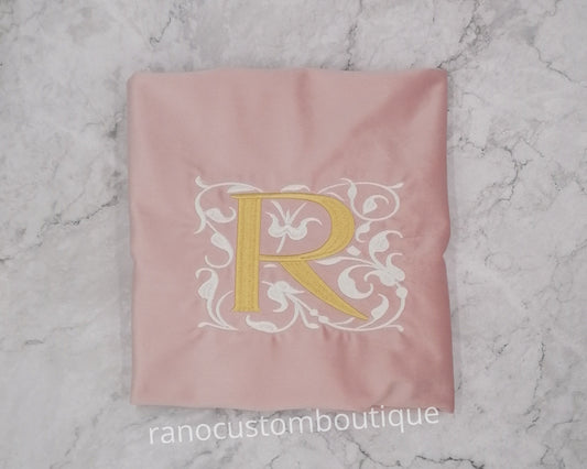 Personalised Embroidered Luxury Pillowcase, Luxury Design, Monogrammed Pillowcase, Monogrammed Gift