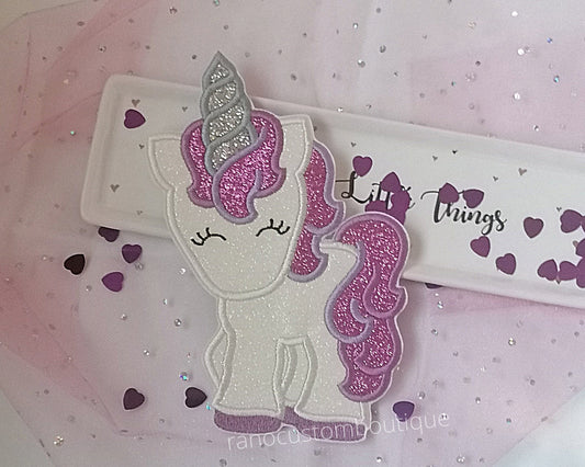Glitter Unicorn Girl Patch, Embroidery Applique Patch, Backpack Patch, Jackets, Bags Patch.