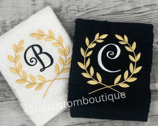 Personalised Embroidered Face Towel,Custom Monogram Towel, Monogram Font, Luxury Monogram Towel Gift,Monogram Wedding Gift