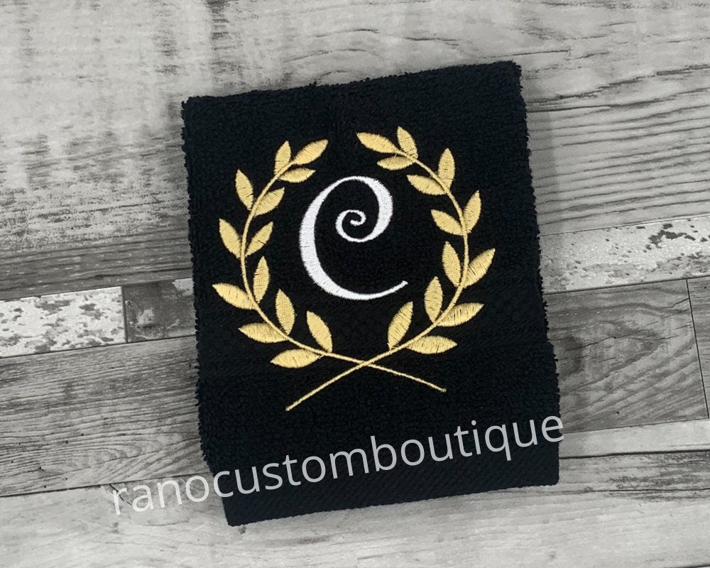 Personalised Embroidered Face Towel,Custom Monogram Towel, Monogram Font, Luxury Monogram Towel Gift,Monogram Wedding Gift