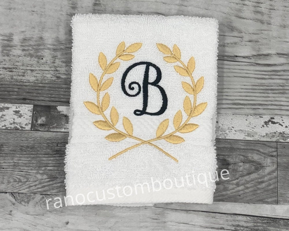 Personalised Embroidered Face Towel,Custom Monogram Towel, Monogram Font, Luxury Monogram Towel Gift,Monogram Wedding Gift
