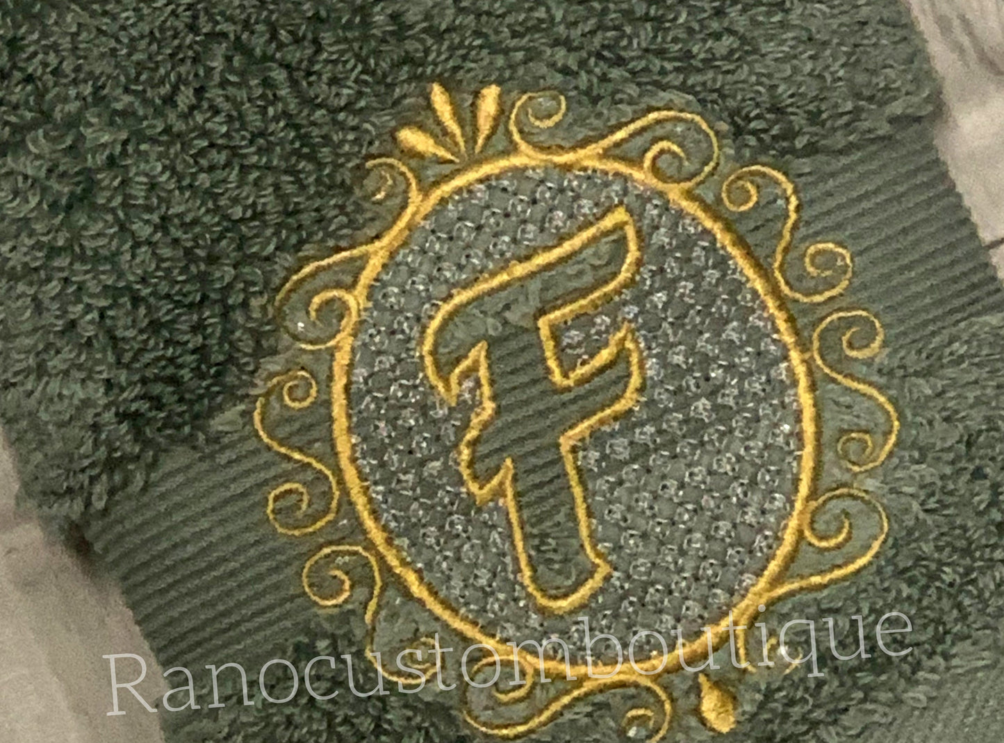 Monogrammed Elegant Towels, Embroidered Face towel, Wedding Gifts, Custom elegant Towel Design
