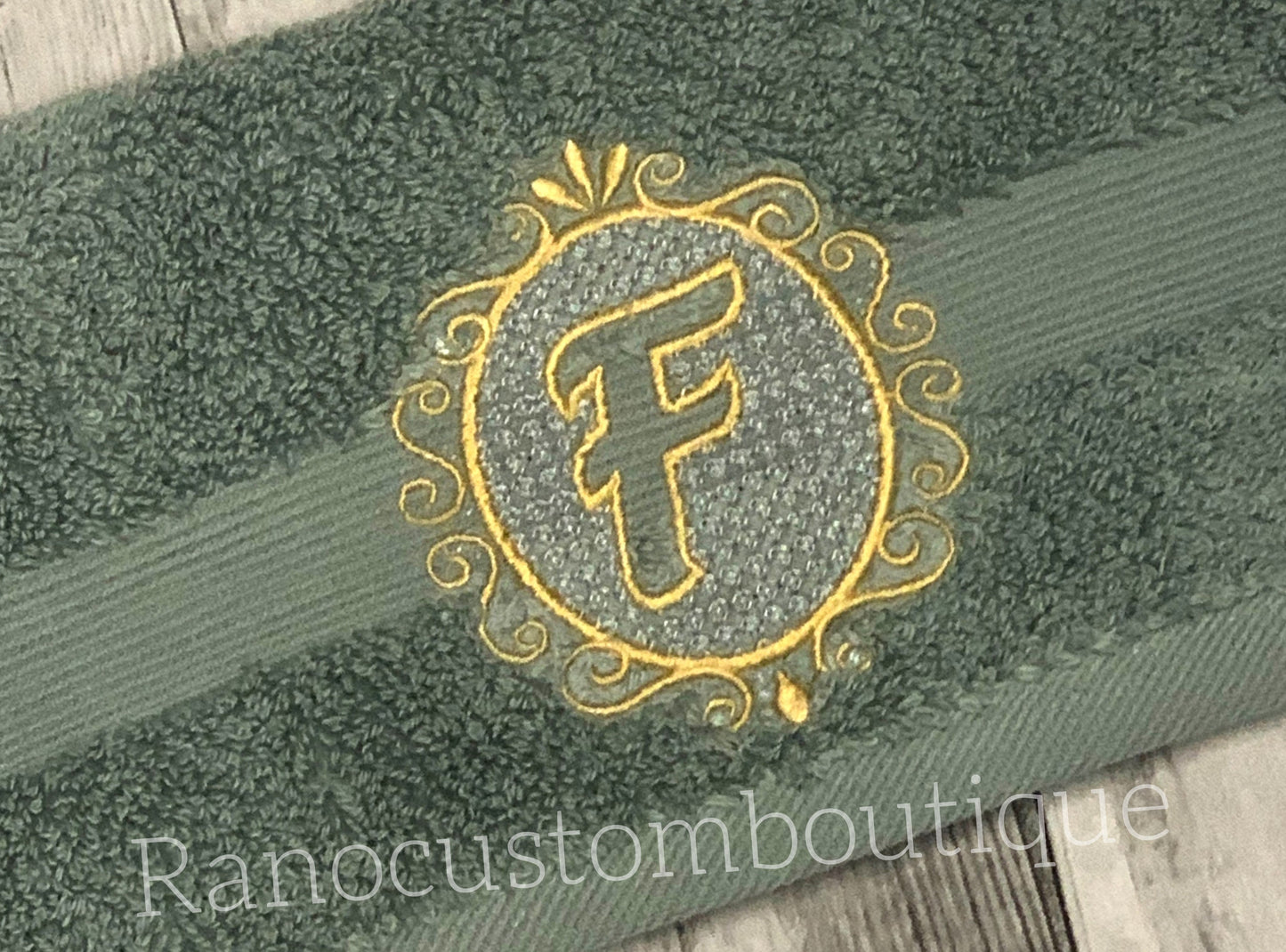 Monogrammed Elegant Towels, Embroidered Face towel, Wedding Gifts, Custom elegant Towel Design