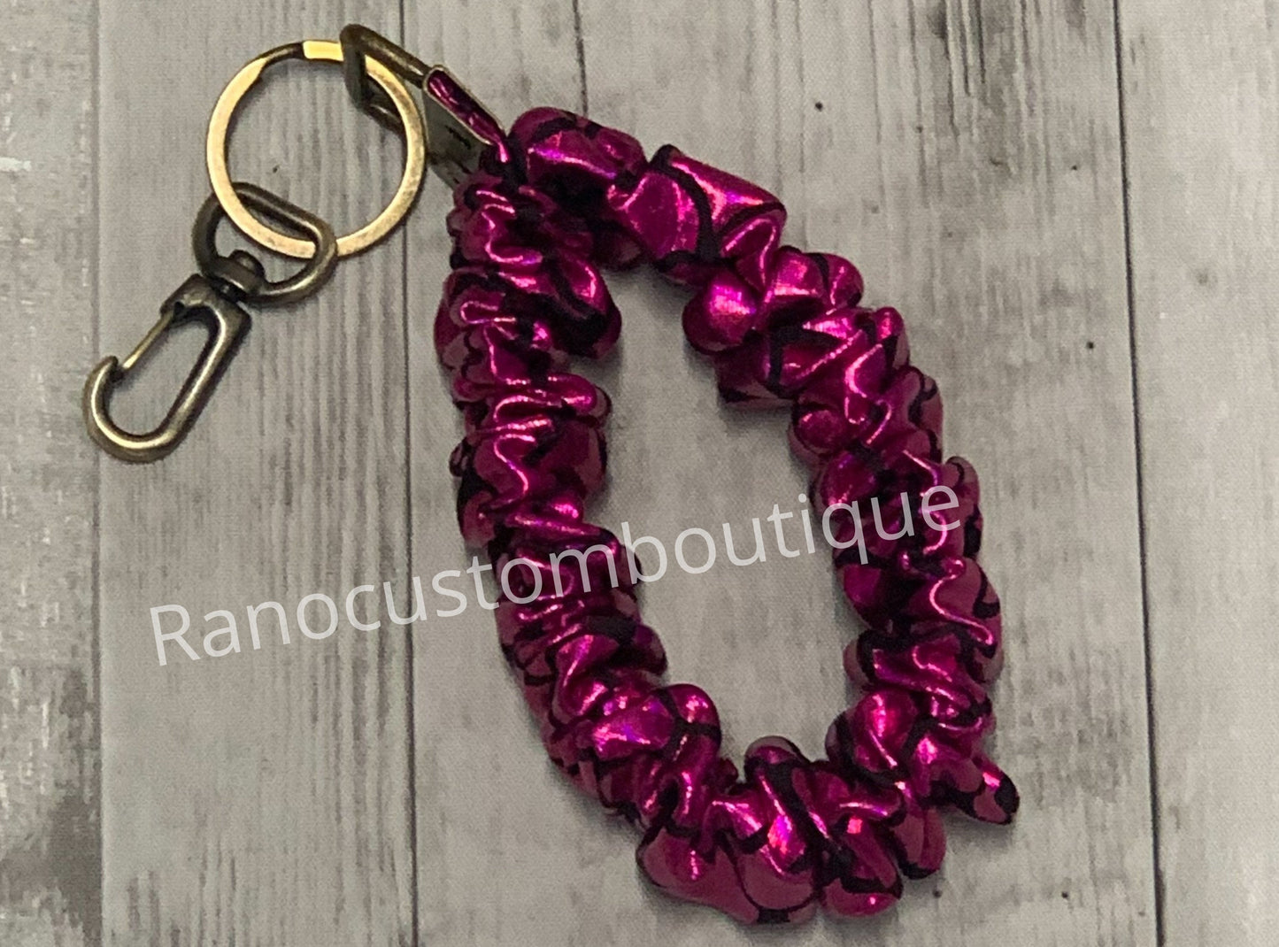 Keyfob Satin Scrunchie Keychain, Scrunchie Wristlet Key Holder, Handmade Wristlet Scrunchie, Woman's Gif, Bridesmaid Gift, Gift For Her