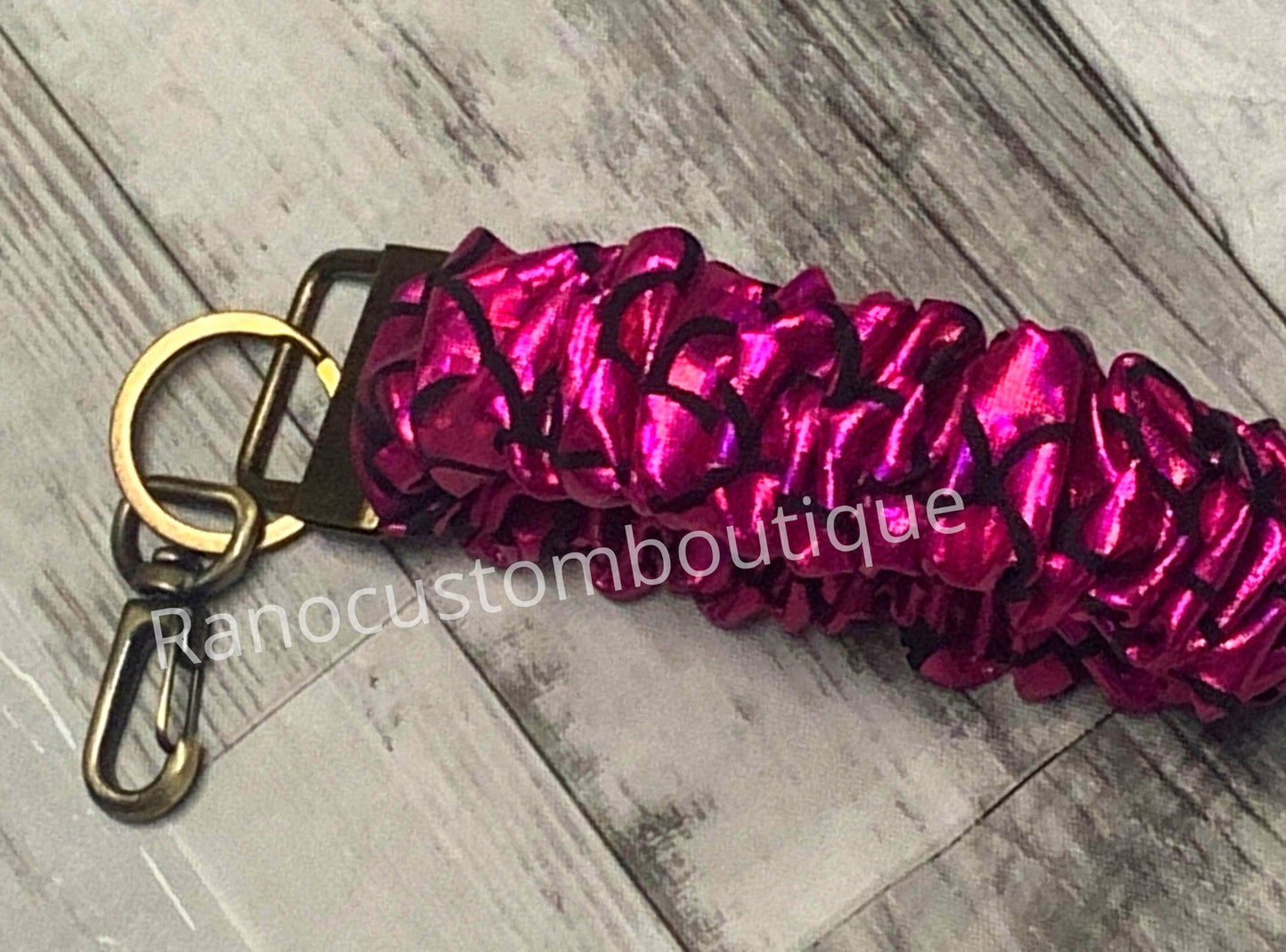 Keyfob Satin Scrunchie Keychain, Scrunchie Wristlet Key Holder, Handmade Wristlet Scrunchie, Woman's Gif, Bridesmaid Gift, Gift For Her