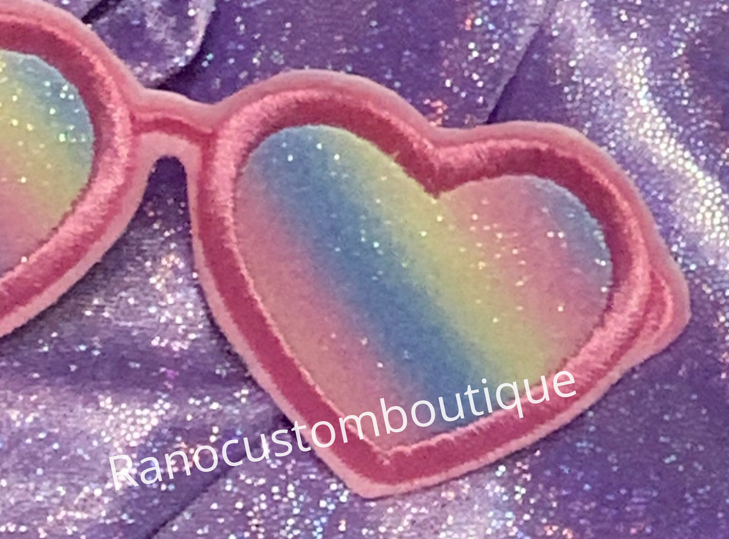 Rainbow Glasses Iron On Patch, Embroidery Rainbow Glasses Patch, Backpack Patch, Jackets, Bags Patch