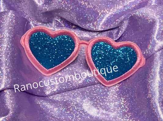 Blue Glasses Iron On Patch, Embroidery Blue Glasses Patch, Backpack Patch, Jackets, Bags Patch