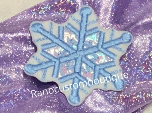 Embroidered Snowflake Patch, Iron On Patch, Snowflake Patch, Embroidery Applique Patch, Backpack Patch, Jackets, Bags Patch