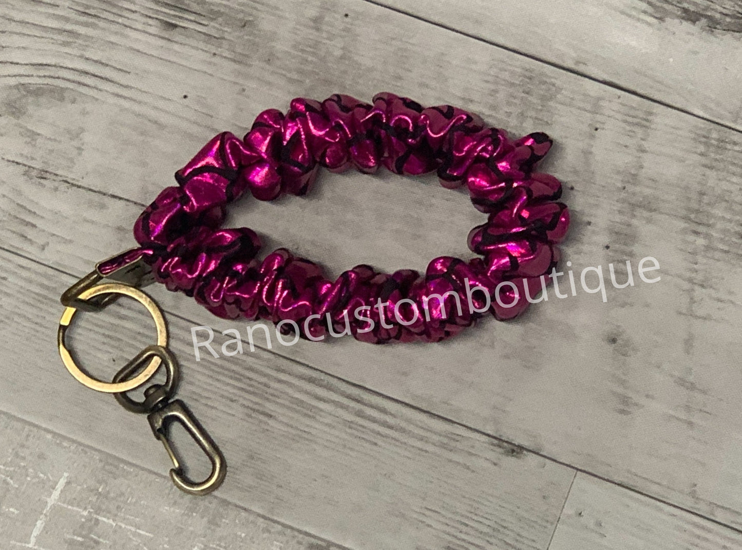 Keyfob Satin Scrunchie Keychain, Scrunchie Wristlet Key Holder, Handmade Wristlet Scrunchie, Woman's Gif, Bridesmaid Gift, Gift For Her