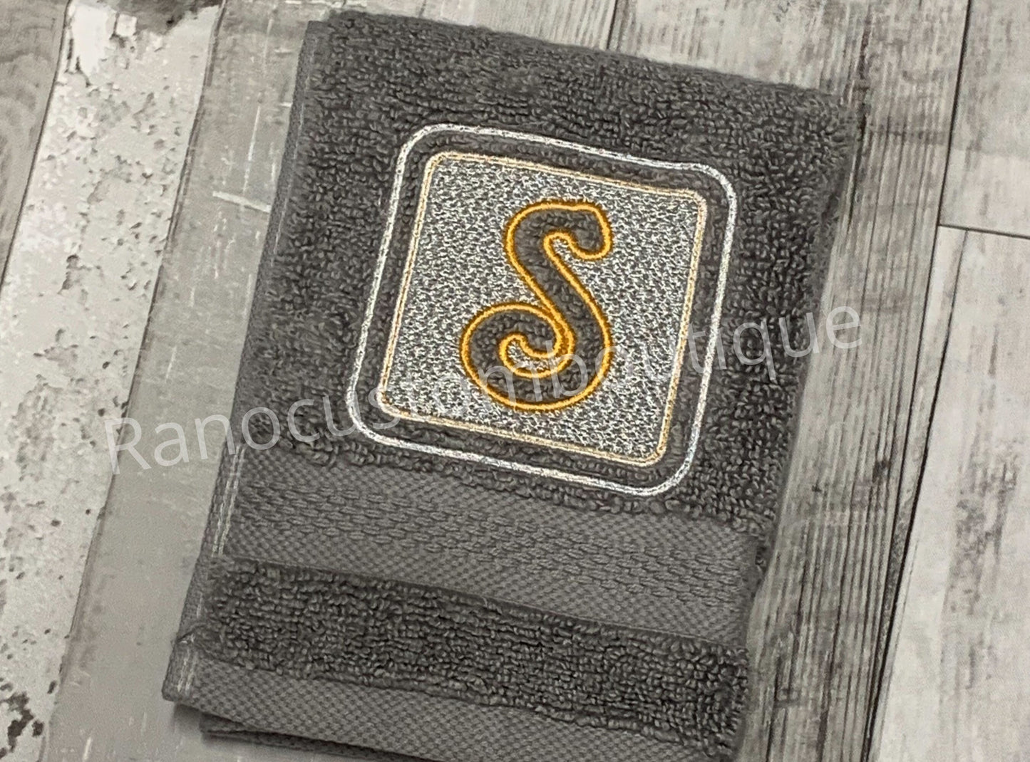 Personalised Embossed Face Towel, Monogrammed Face Cloth, Bathroom Decor, Custom elegant Towel Design, Wedding Gifts