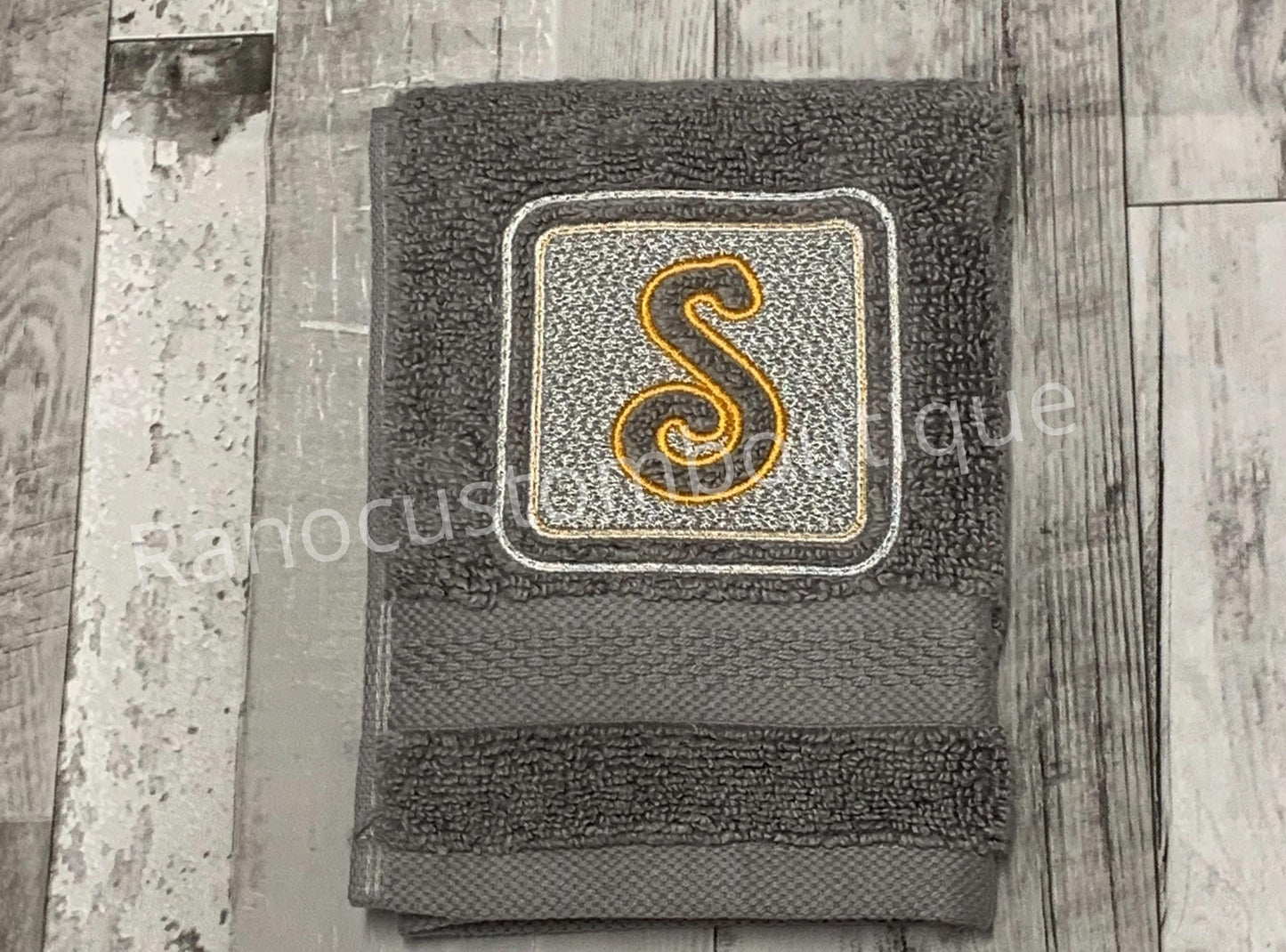 Personalised Embossed Face Towel, Monogrammed Face Cloth, Bathroom Decor, Custom elegant Towel Design, Wedding Gifts